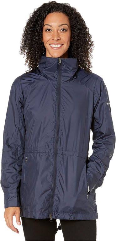 Columbia Women s Sustina Springs Long Lined Windbreaker Dark Nocturnal Size Large 36.73
